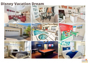 Disney Dream with Hot Tub, Pool, Xbox, Games Room, Lakeview, 10 min to Disney, Clubhouse